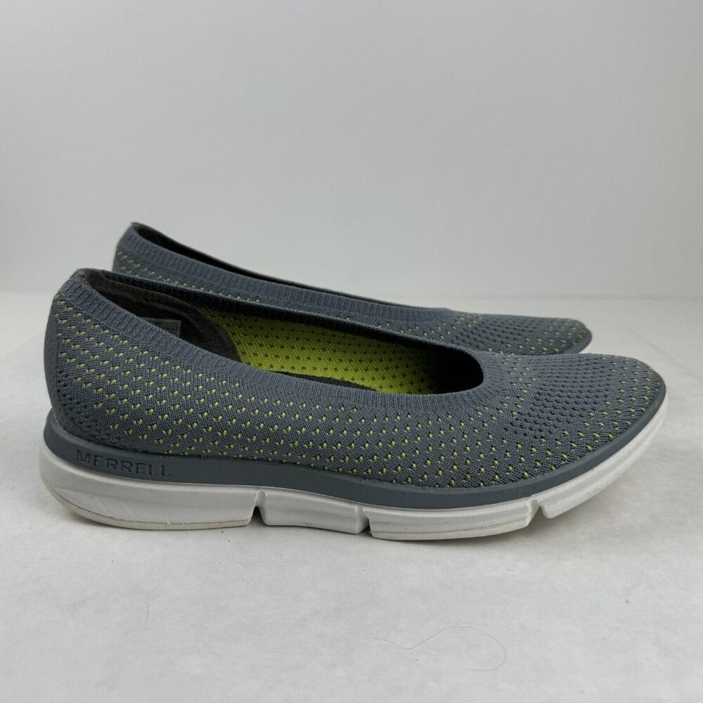 Merrell Q Form 2 Knit Monument Shoes Womens Size 7 Gray Green Stretch Slip On - Picture 4 of 12